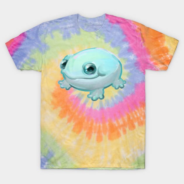 Smiley Frog Friend Painted T-Shirt by evumango